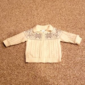 Baby GAP newborn cable knit warm sweater jacket